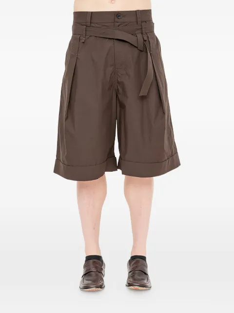 Joe Chia Tabih belted shorts Brown PA2642BR