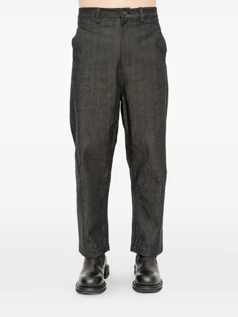 Joe Chia Traceline panelled trousers Brown PA2602BW