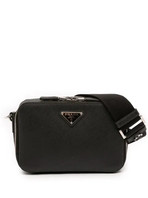 Prada Pre-Owned 2013-2026 Saffiano Brique crossbody bag Black DKJFOI5N9EFJMSN5