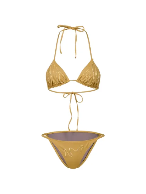 Paloma Wool Sharpie embellished bikini set Yellow UV6911UV6912SET