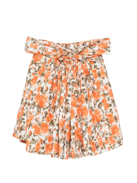 Chloé floral-print off-shoulder mini dress White CH26URO23316