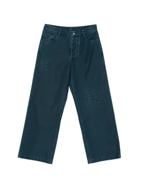 SEWMOD patch-detail garment-dyed jeans Blue QX632