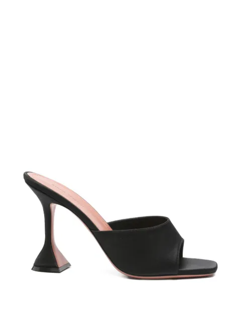 Amina Muaddi Lupita slippers 95 black satin Black OLSSS2600168604