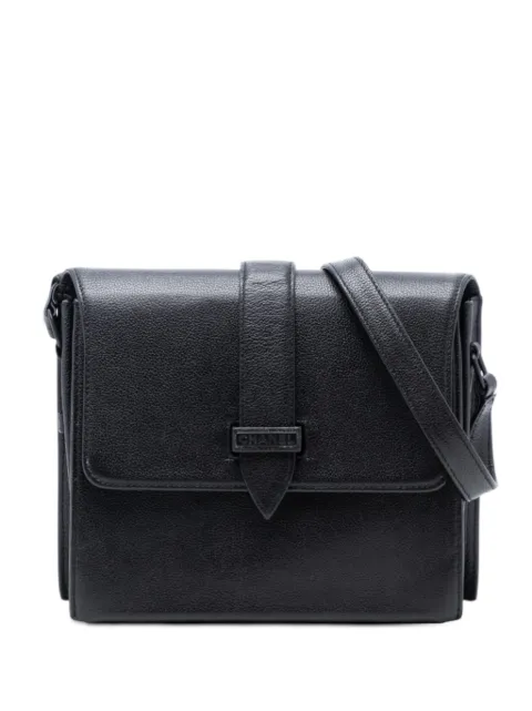 CHANEL Pre-Owned 1997-1999 Grained Calfskin Flap crossbody bag Black 8TVNIAYN1KA5HRDL