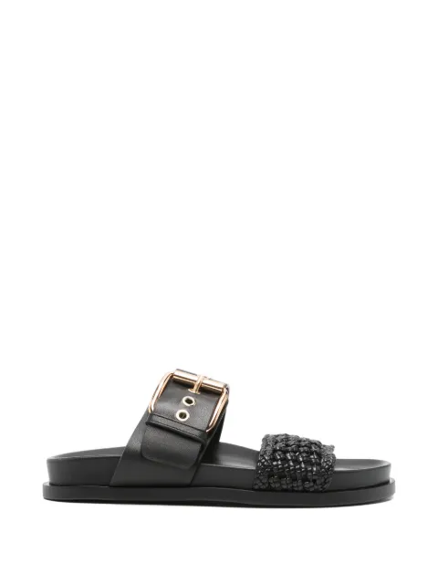AGL Cristina Crochet buckle-fastening sandals Black D690018PGKE167
