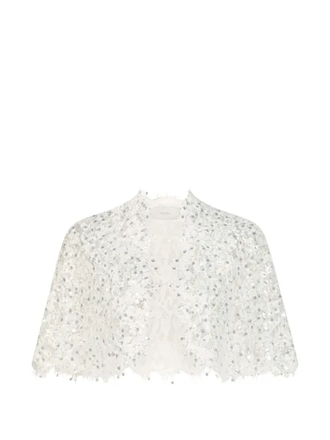 Adamaris sequin-embroidered lace jacket White AC2024P0015