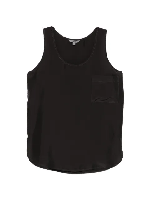Barena patch-pocket scoop-neck blouse Black TOP55744124