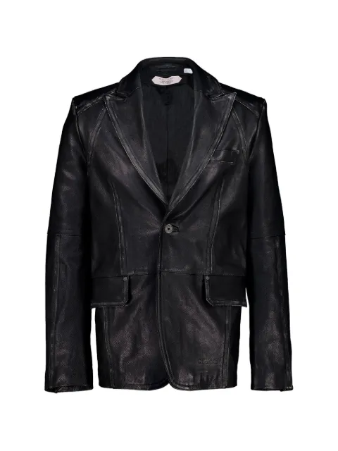 Off-White Bookish buffalo-leather jacket Black 44MJA13WZ26L002001