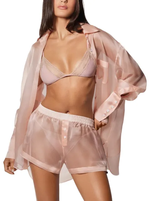 Kiki de Montparnasse Organza long sleeve shirt Pink R262SH031