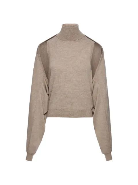 Magda Butrym fine-knit jumper Neutrals 316426