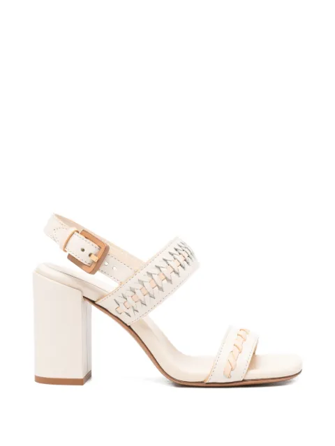 ZIMMERMANN Alchemy woven-strap block-heel sandals Neutrals 7261FS26A1