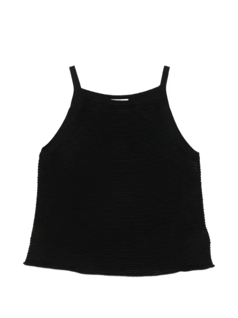 Zanone Bretel ribbed-knit top Black 855018ZA484