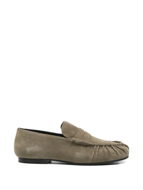 ALOHAS Aven suede leather loafers Green S10121402
