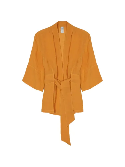 120% Lino belted kimono jacket Orange 33BLIW89SZ