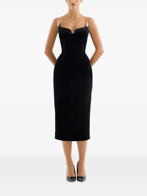 Adamaris crystal-embellished strapless midi dress Black AE2026P0015