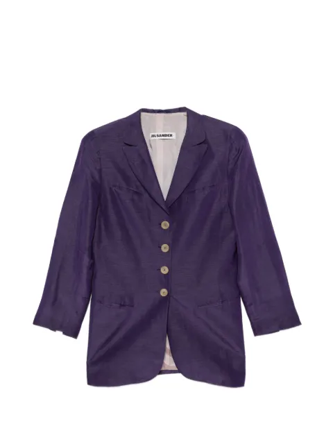 Jil Sander Pre-Owned 2010s single-breasted blazer Purple JS350AYA