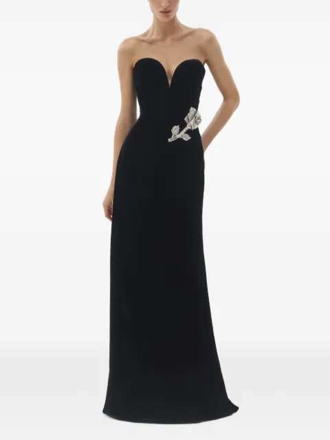 Adamaris crystal-embellished strapless maxi dress Black AE2025P0010
