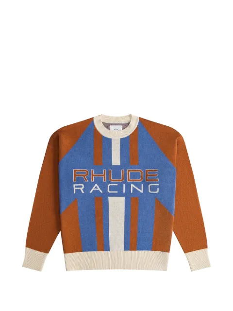 RHUDE Pavil intarsia-knit sweater Brown RHPS24SW06973146BRC