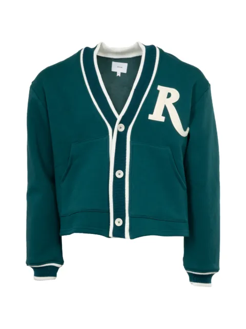 RHUDE patch-detail terry cardigan Green RHPS24CA01150128TEC