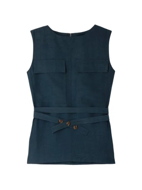 Soeur Isra flap-pocket sleeveless top Blue CHE0674ISRA