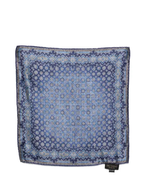 Dell'oglio geometric floral-print scarf Blue 20