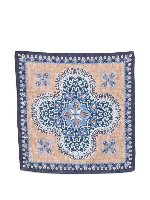 Dell'oglio Tokio geometric-print scarf Brown 502
