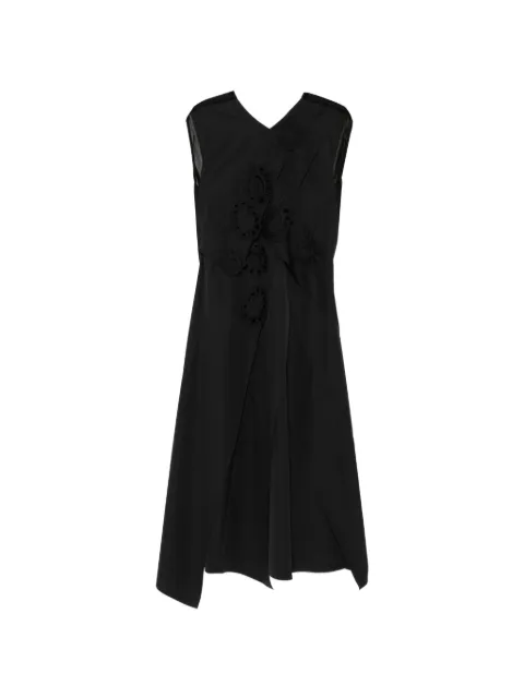 LITKOVSKA embroidered layered maxi dress Black D13MSS26