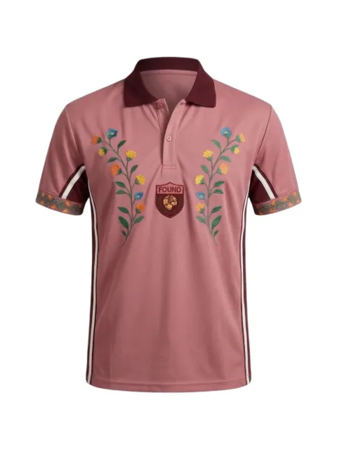 FOUND floral polo shirt Pink FOSS26PO01016