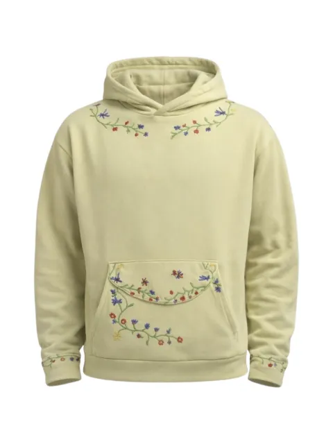 FOUND embroidered floral hoodie Green FOSS26HO10012