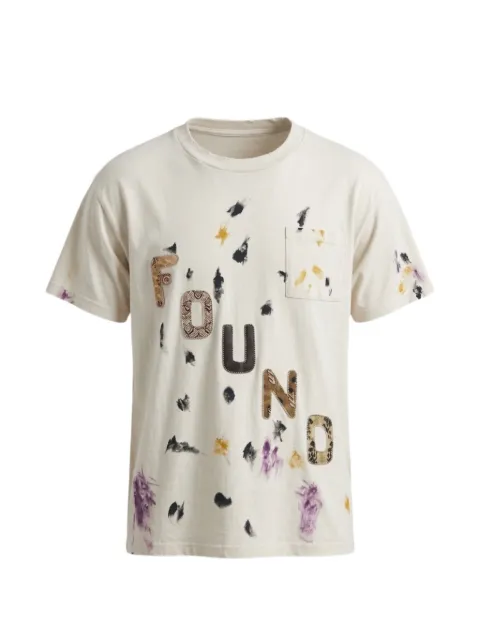 FOUND logo paint T-shirt Neutrals FOSS26TT16012