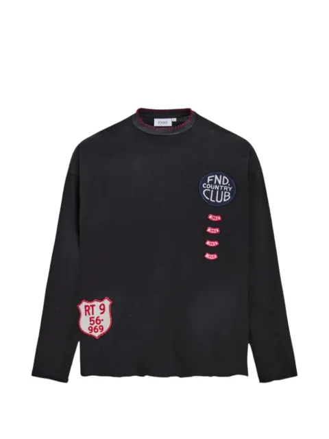 FOUND patches long-sleeve T-shirt Black FOSS26TT21012