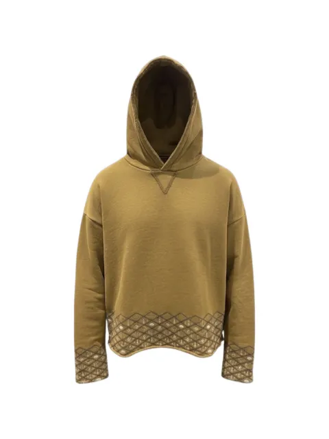 FOUND embroidered border hoodie Neutrals FOSS26HO12012