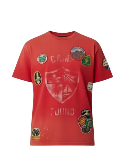 FOUND embroidered patches T-shirt Red FOSS26TT10012