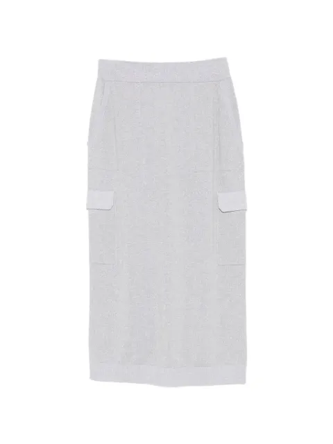 Peserico metallic-effect cargo-pocket midi skirt Grey A95032F149173H75H