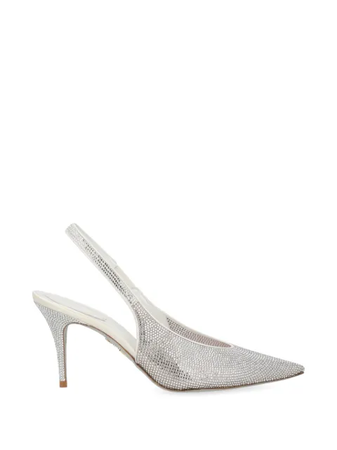 René Caovilla Jinny crystal-embellished slingback pumps Silver C12648080CRINV155