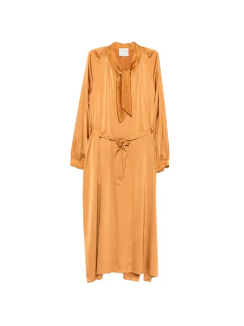 Forte Forte tie-neck belted midi dress Gold 15075MYDRESS