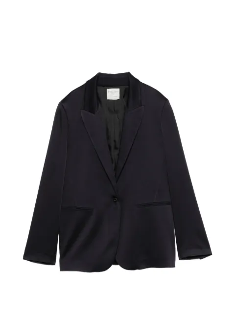 Forte Forte satin-finish single-breasted jacket Blue 15061BISMYJACKET