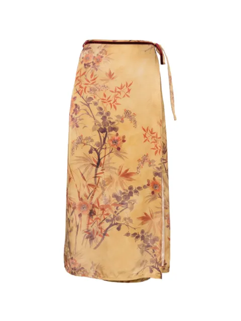 Forte Forte Le Bambou Secret wrap midi skirt Neutrals 15125MYSKIRT