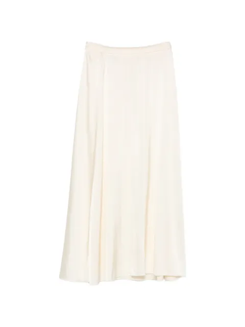 Forte Forte satin-finish elasticated-waist midi skirt White 15077MYSKIRT