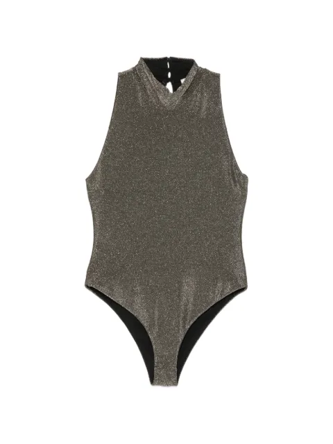 Forte Forte glitter-effect high-neck body Gold 15091MYLINGERIE