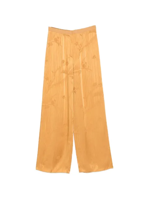 Forte Forte floral-jacquard straight-leg trousers Yellow 15057MYPANTS