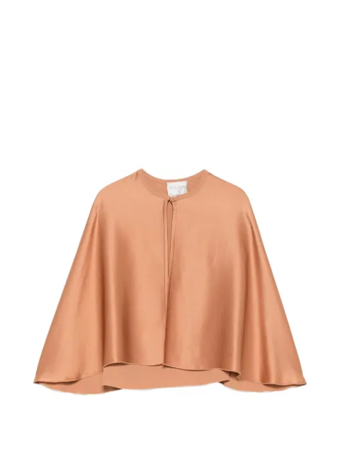 Forte Forte Envers satin-finish cape Neutrals 15065MYSCARF