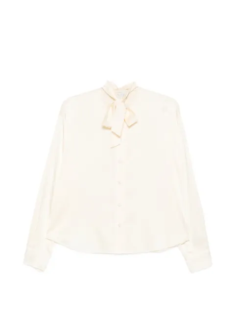 Forte Forte tie-neck button-up shirt Neutrals 15072MYSHIRT