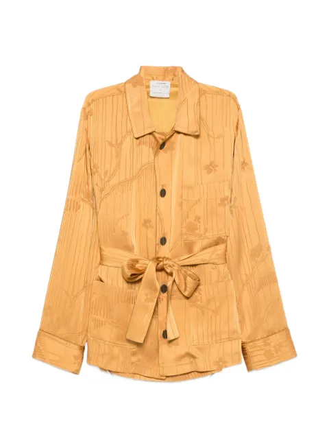 Forte Forte belted jacquard jacket Gold 15056MYJACKET