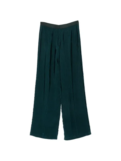 Forte Forte crinkled-effect wide-leg trousers Green 15043MYPANTS
