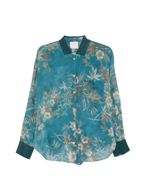 Forte Forte le bambou secret floral-print silk shirt Blue 15122MYSHIRT