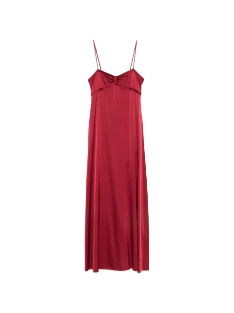 Forte Forte satin-finish gathered dress Red 15076MYDRESS