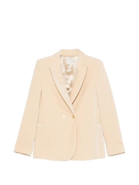 Forte Forte double-breasted velvet blazer Neutrals 15021MYJACKET