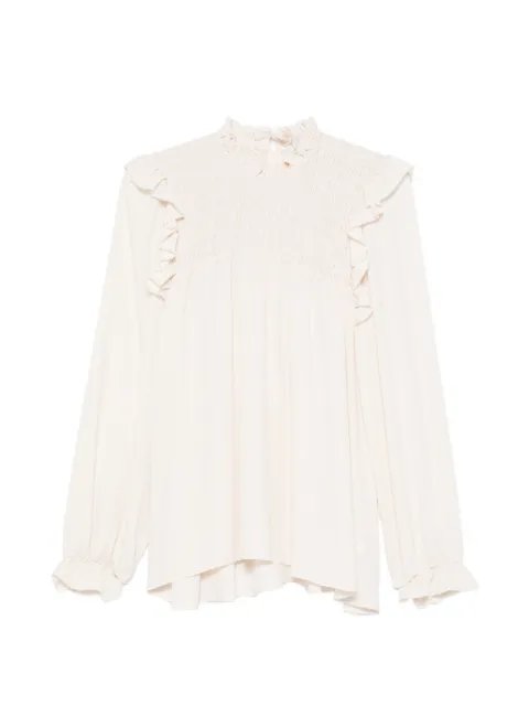 Forte Forte ruffled smocked blouse Neutrals 15084MYSHIRT