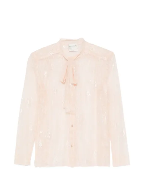 Forte Forte lace-embroidered sequin-embellished blouse Pink 15096MYSHIRT